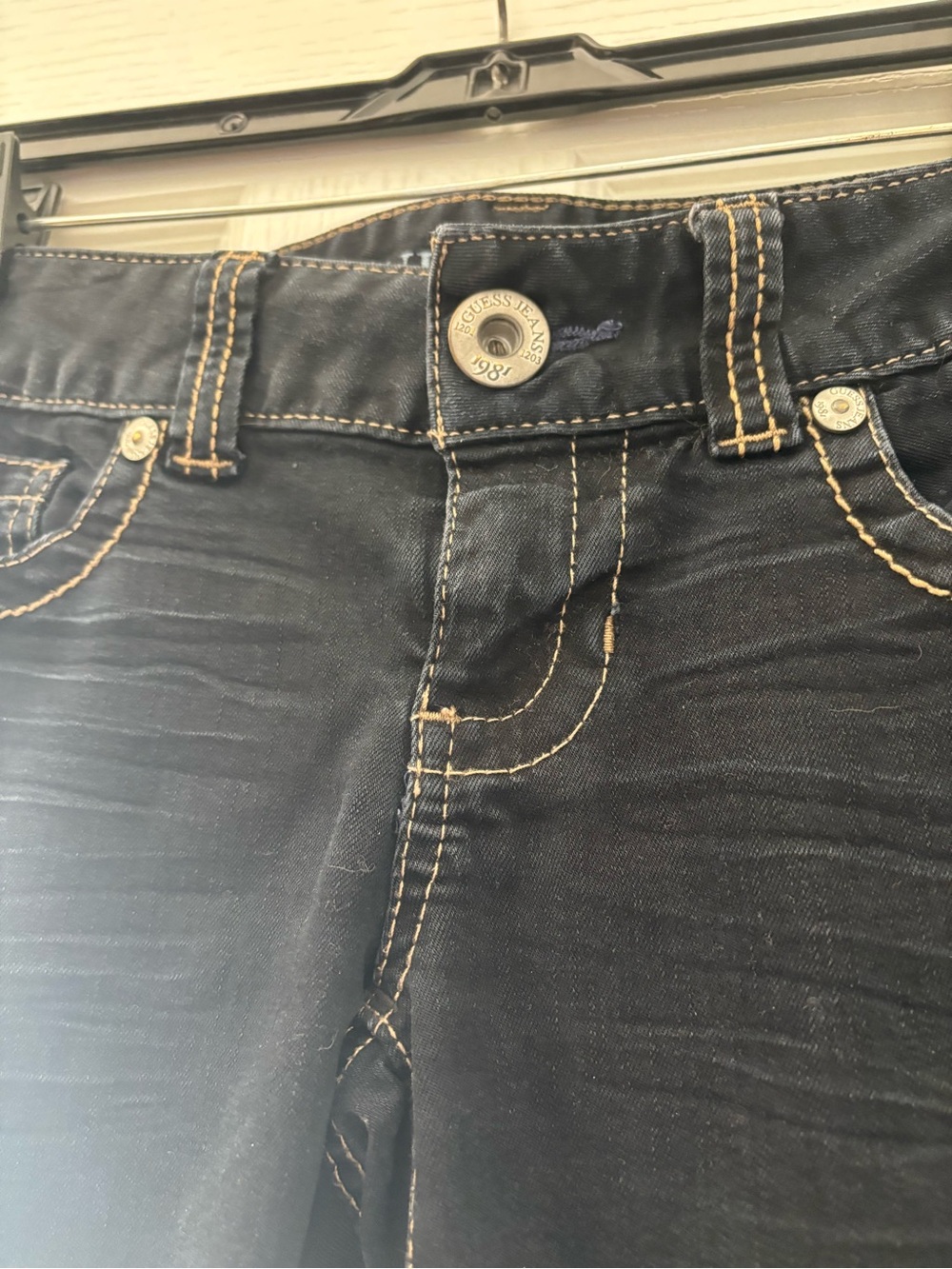 Vintage Guess Midnight Blue Jeans Stretch Daredevil boot cut Los Angeles 1981 - Picture 11 of 11